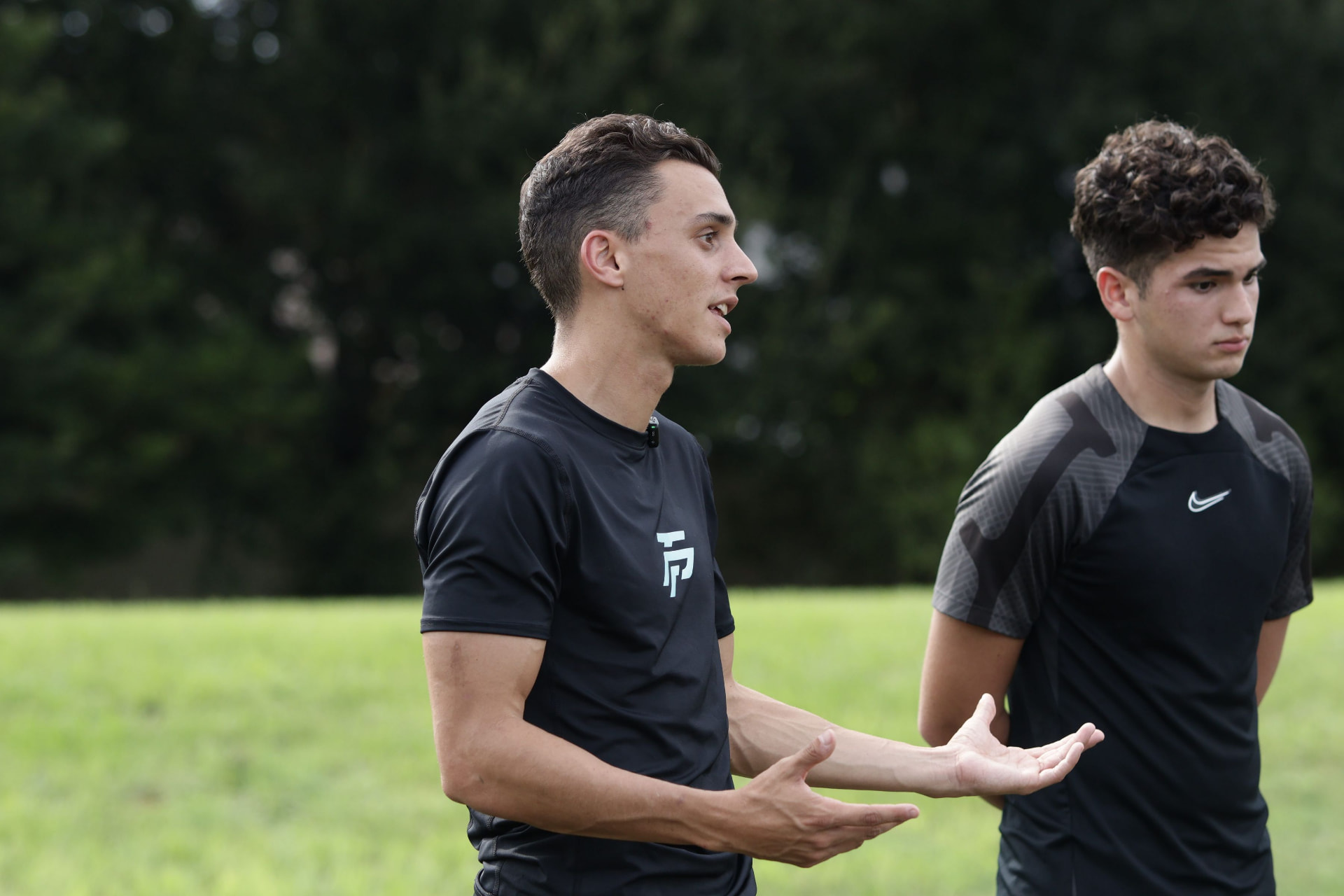 Gabrielle Privitera coaching on the pitch